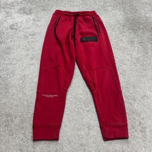 Actively Black Heavyweight Jogger Sweatpants Mens XS Red Zipped Pockets Active